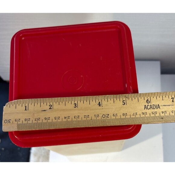 Tupperware Container Premium Plus Crackers Orig Red Label Advertisement Storage - Picture 11 of 11